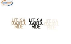 DECORAZIONE PARETE MDF ASS 60X38 LIFE IS A BEAUTIFUL RIDE