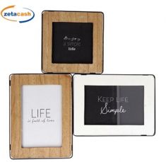 PORTAFOTO MULTIFOTO STRUTTURA IN METALLO CON INTERNO LEGNO