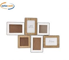 PORTAFOTO CON STRUTTURA IN METALLO E INTERNO IN LEGNO 6 FOTO