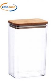 CONTENITORE FRIGO IN PASTICA COPERCHIO BAMBOO 15X9X22 CM