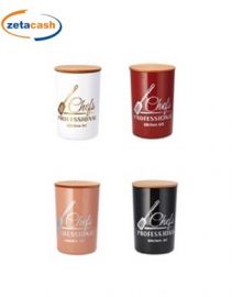 BARATTOLO IN PLASTICA CON COPERCHIO BAMBOO D14XH21 CM