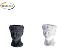 VASO IN CEMENTO TESTA UOMO 15 X 13 X H 21 CM