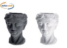 VASO IN CEMENTO TESTA UOMO 24X24XH32 CM