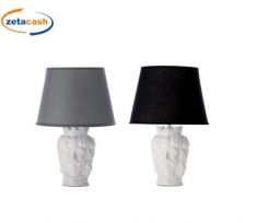 LAMPADA CON BASE IN CERAMICA TESTA DI MORO 13 X 11 X 37 CM