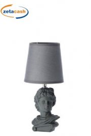 LAMPADA IN CERAMICA TESTA DI DAVID CON PARALUME 10X8XH30 ASS