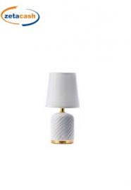 LAMPADA EDIE IN CERAMICA BIANCA 9X27 CM 2 COL ASS