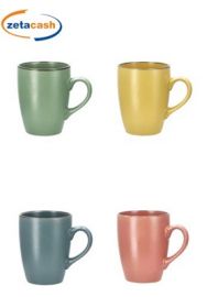 TAZZA MUG IN PORCELLANA CON MANICO COLORI ASSORTITI
