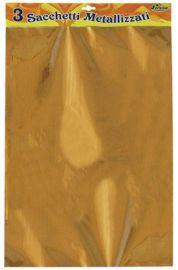 SACCHETTI NATALIZI METALLIZZATI 3 PEZZI