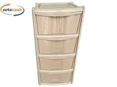 CASSETTIERA VULCANO 4 CASSETTI RUOTE H 80 CM COLOR TORTORA