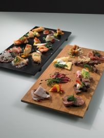 VASSOIO SUSHI BAMBOO NERO CM 50X23X2,5