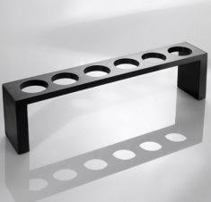 PORTA CONI IN BAMBOO NERO 6 POSTI