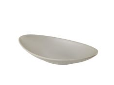 PIATTO MELAMINA OVALE GRIGIO OPACO CM. 8X10