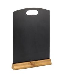 LAVAGNA DA TAVOLO NERA CON BASE IN LEGNO CM. 21X23