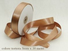 NASTRO DOPPIO RASO TORTORA 3mmX100mm