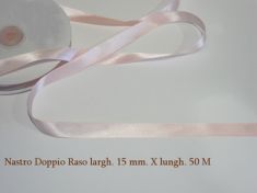 NASTRO DOPPIO RASO COL. ROSA 15mm X 50M