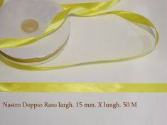 NASTRO DOPPIO RASO GIALLO 15MMX50M