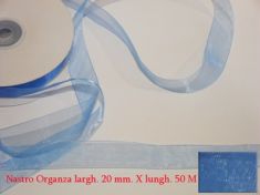 NASTRO ORGANZA CELESTE 20mm X 50 M