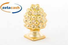 PIGNA IN PORCELLANA CON LED ORO CM 7XH10.5