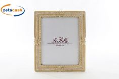 PORTA FOTO IN RESINA PANNA/ORO CM INT 20X25