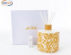 PROFUMATORE PORCELLANA DEC ORO CON ASTUCCIO D14XH15 CM