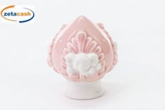 POMO PORCELLANA ELEFANTE ROSA D7XH8CM