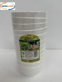 COPPETTA IN PLASTICA BIANCA 150 CC 12 PEZZI
