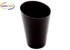 BICCHIERINO CONICO ALTO IN PLASTICA NERA 100 CC 10 PEZZI