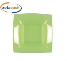 PIATTI IN PLASTICA 8 PEZZI VERDE ACIDO