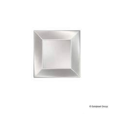 PIATTO PIANO IN PLASTICA QUADRO BIANCO PERLE 8 PEZZI