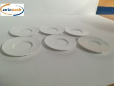 PIATTINO PER TAZZA CAPPUCCIO IN MELAMINA BIANCO 6 PZ