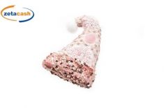 APPENDINO CAPPELLO ROSA PAILETTES H 17 CM