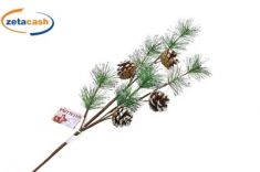 RAMO BACCHE GLITTER ARGENTO H 70 CM