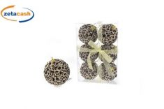 APPENDINI SFERE MACULATE 9 CM 6 PEZZI