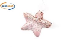 APPENDINO STELLA ROSA PAILETTES H 14 CM