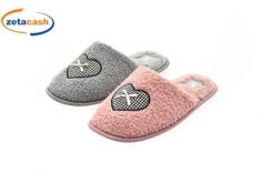 PANTOFOLA DONNA GRIGIA CUORE TG 36 41