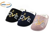 PANTOFOLA DONNA NERA PAILETTES TG 36 41