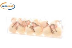 BOX 6 SFERE BAMBOLINA PELLICCIA PANNA H 10 CM