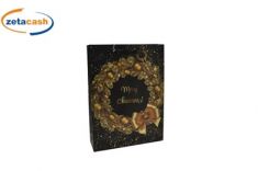 BUSTA REGALO GLITTERATA CON GHIRLANDA