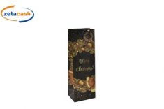 BUSTA REGALO GHIRLANDA CON GLITTER H 36 L 12 CM