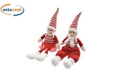 BAMBOLINA ROSSA E BIANCA H 40 CM