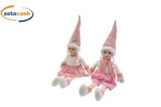 BAMBOLINA ROSA PANNA H 35 CM 2 ASS