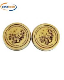 CAPSULE IN METALLO ORO DIAM 80 MM 2 PEZZI