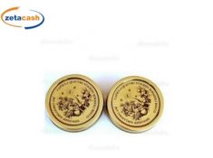 CAPSULE IN METALLO ORO DIAM 70 MM 2 PEZZI