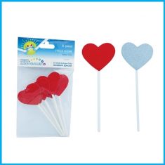 BASTONCINI CON CUORE 6 PEZZI DA 12 CM