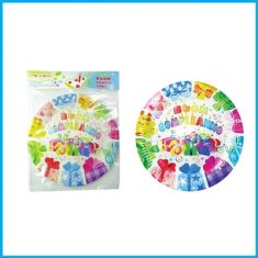 PIATTI IN CARTA BUON COMPLEANNO 6 PEZZI