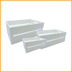 CASSETTA BIANCA LEGNO 3 PEZZI