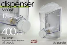 DISPENSER SAPONE DA PARETE 400 ML