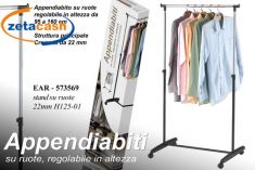 STAND APPENDIABITI SINGOLO SU RUOTE