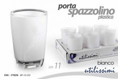 PORTA SPAZZOLINO IN PLASTICA BIANCO