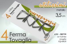 FERMATOVAGLIA 4 PZ IN METALLO